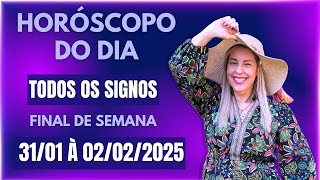 Horóscopo de hoje 31/01 a 02/02/25, FIM DE SEMANA, previsão para todos os signos! amor, saúde,