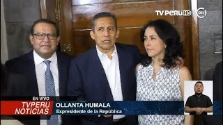 Ollanta Humala ya esta en su vivienda junto a su familia