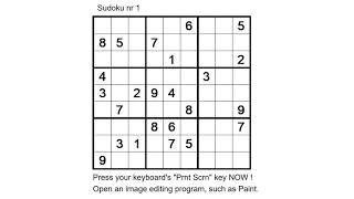 SUDOKU PRINTABLE + solution NO.1