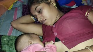 🥱Morning मे उठते ही Baby को भुख लग जाती है || Baby breastfeeding vlog || Daily feeding vlog