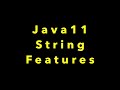 Java11 String Features
