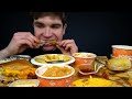 asmr mukbang popeyes chicken sandwich fried chicken nuggets mac n cheese u0026 fries with cheese