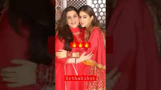 so Cute Sara ali khan with bollywood celebrities first daughter like looks#shorts#saraalikhan#yt