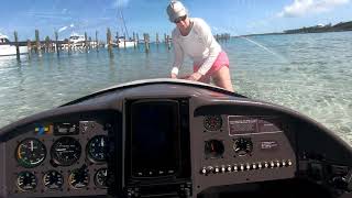 Waterlanding in George Town, Bahamas, with a SeaRey.