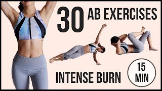 30 BEST Ab Exercises in 15 minutes!! Intense TABATA for Flat Belly and Six Pack ◆ Emi ◆
