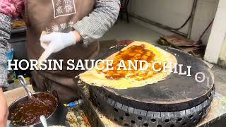 Savory  Chinese crepe , street food breakfast so delicious and so reasonable