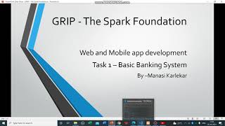 The Spark Foundation | Task | Basic Banking System Using MYSQL and PHP