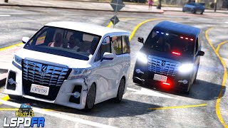 【Officer Ck】GTA5 警察模組 LSPDFR Toyota Alphard的猛烈追逐戰！看你快還是我快！👮