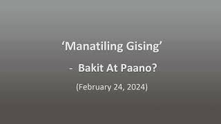 'Manatiling Gising' - Bakit at Paano?  #bibletalk #jehovahswitnesses #youtube