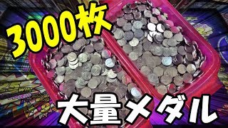 【メダルゲーム】3000枚の大量メダルで夢の巨大JPを狙え！！