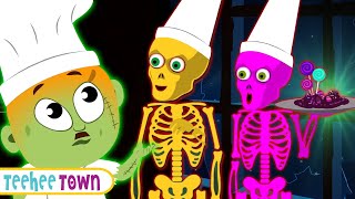 Midnight Magic - Five Skeletons Part 3 | Skeletons Cooking At A Haunted Party Song By TeeheeTown