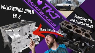 Volkswonda Build Ep. 3: Prepping & Painting the VR6 Builder Block!😎💜 [Its almost time!]