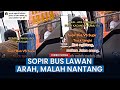 Video Viral, Sopir Bus Marah marah Gagal Serobot Jalan, Tantang Driver Truk BBM Adu Banteng