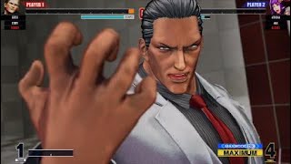 KOF15　銀髪ギース　シルバースーツで羅生門　ギリギリのタイミング