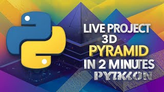 Only 2-Minute Fast Python Project: 3D Rotating Pyramid ✨"#python #project #coding