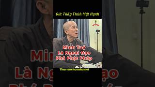 Đức Thầy Thích Mật Hạnh Khẳng Định Minh Tuệ Là NGOẠI ĐẠO Phá Phật Pháp!  #ducthaythichmathanh