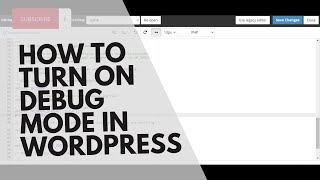 How to turn on debug mode in Wordpress using wp-config.php