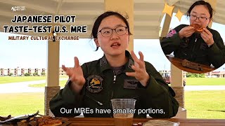 JASDF C-130H Pilot 2nd Lt. Mizuki Sakurai Taste-Test US Meal Ready-to-Eat (MRE)