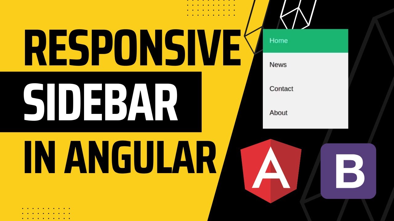 How To Create A Responsive Sidebar Angular Tutorial Easy Method Youtube