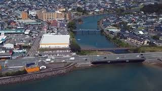 宮崎県東臼杵郡門川町運動公園付近空撮