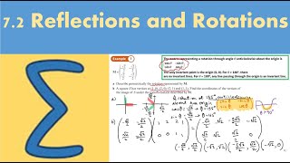 7.2 Reflections and Rotations (CORE 1- Chapter 7: Linear transformations)