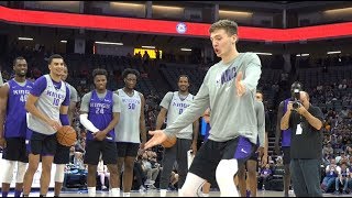 Kyle Guy battles Justin James in the 2019 Sacramento Kings rookie dance-off