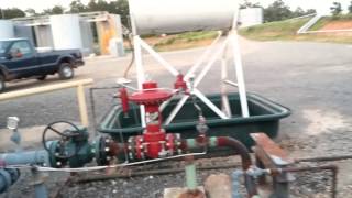 Blowing down and restarting natural gas compressor