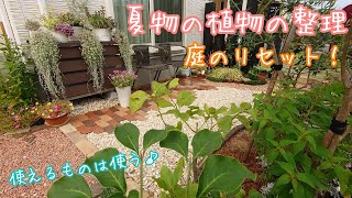 【ガーデニングvlog】10月初旬┃夏物の植物の整理♪庭をリセット！使える植物はお庭に飾る。