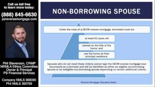 Non Borrowing Spouse rule changes with Reverse Mortgage loans
