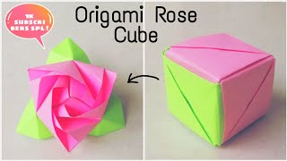 "THE ULTIMATE FOOLPROOF" Origami Magic Rose Cube (Valerie Vann) | How To Make Origami Rose Cube
