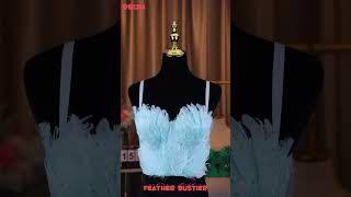 Elegant Feather Bustier