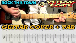 ROCK THIS TOWN Stray Cats GUITAR COVER with TAB & Chords | Rockabilly Brian Setz