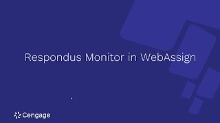Respondus Monitor in WebAssign | Instructor Training Video