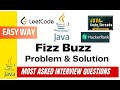 Fizz Buzz Problem Solution in java