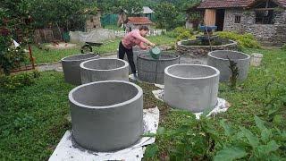 Built Deep Hole Water Well 2024 - Create many water pipes from iron molds - Dung
