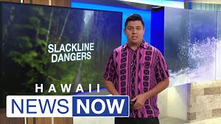 HFD discusses the dangers of slacklines popping up around Oahu trails