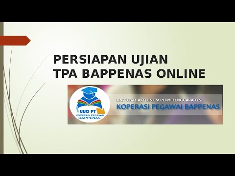 PERSIAPAN TES TPA BAPPENAS ONLINE #tpa #tpabappenas #persiapanujian ...