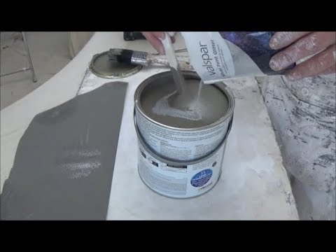 Silver effect paint glitter