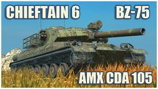 BZ-75, Chieftain Mk. 6 & AMX CDA 105 • WoT Blitz Gameplay