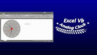 Excel simple analog clock, Excel VB
