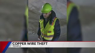 Suspect sought in Temple copper wire theft