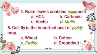 1.Traditional Crops |Part -1 |Exercise | 12th Std|Agriculture Science \u0026 Technology|Maharashtra Board