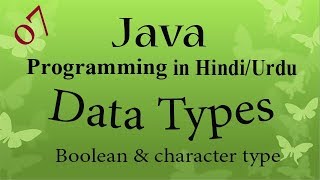 7 Boolean and character data type in java programming