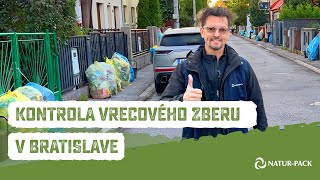 An inspection of sorted waste bag collection in BRATISLAVA