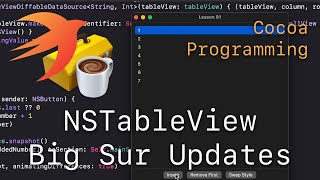 Cocoa Programming L91 - NSTableView Big Sur Updates