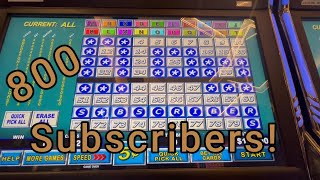 KENO - Multi Card Action for my 800 Subscriber Video! #kenonation #keno #slots