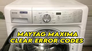 Maytag Maxima Washer: How to Clear Error Codes