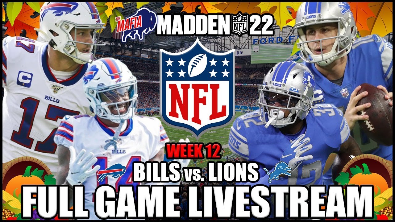 Buffalo Bills Vs Detroit Lions Week 12 Full Simulation | 2022-23 Bills ...