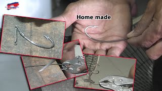 How the handmade fishing hooks making at home​ by Cambodian people in the village.