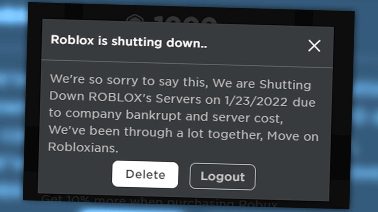 Roblox Shutting Down 2018 Eurojnr